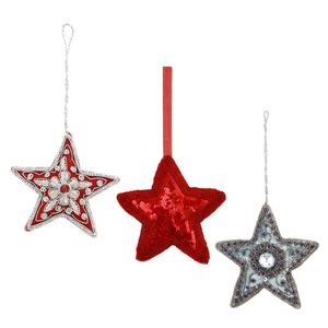 Decoraciones de árbol de Navidad en forma de estrella, artículos de regalo, adorno colgante - Product Image 1