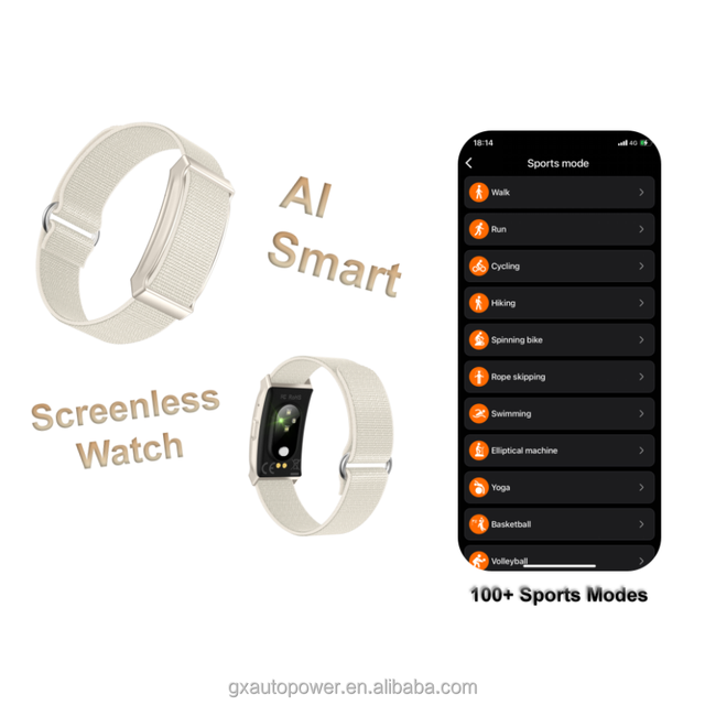 Fitness Tracker Smart Bracelet Screenless Heart Rate Monitor GPS Distance Positioning with Health Tracker