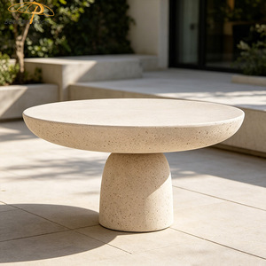 Meubles <span class=keywords><strong>de</strong></span> <span class=keywords><strong>jardin</strong></span> minimalistes pour l'extérieur, <span class=keywords><strong>table</strong></span> à manger <span class=keywords><strong>de</strong></span> patio, <span class=keywords><strong>table</strong></span> basse ronde en fibrociment et béton pour la cour <span class=keywords><strong>de</strong></span> villa - Product Image 5