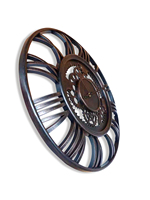 Reloj de pared de engranaje mecánico de plástico grande antiguo de estilo antiguo de 20 pulgadas Die Wanduhr