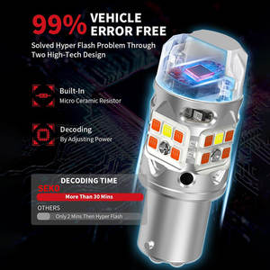 Luz de señal de giro del coche bombilla de freno LED 3030 20SMD BAY15D P21/5W 2057 1157 1156 Canbus lámpara trasera de marcha atrás DRL accesorios de coche - Product Image 3