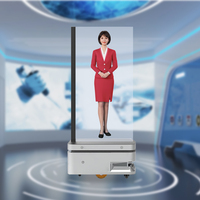 Terminal interactif tout-en-un pour intérieur, affiche numérique IA à personnage virtuel, fonction SDK Holobox pour affichage holographique de personnes