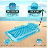 Flotteur gonflable, matelas pneumatique gonflable, planche de surf, chaise longue de piscine pour adultes et enfants (14 ans et plus) pour rivière paresseuse, piscine ou plage d'été