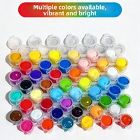 Lot de 48 pots de peinture acrylique de base de 3 ml pour enfants, idéal pour les loisirs créatifs et la peinture sur toile, avec bande de rangement pour pots