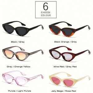 Gafas de Sol Personalizadas con Logotipo, para Hombre y Mujer, con Remaches Decorativos, Protección UV400, Color Jelly, Estilo Ojo de Gato - Product Image 3