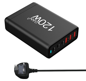 Chargeur rapide <span class=keywords><strong>USB</strong></span> <span class=keywords><strong>C</strong></span> GaN 120W à 6 ports universel <span class=keywords><strong>PD</strong></span> 3.0 pour tablette et ordinateur portable avec fonction SCP - Product Image 3
