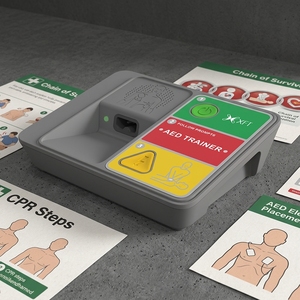 <span class=keywords><strong>Défibrillateur</strong></span> externe <span class=keywords><strong>automatique</strong></span> portable XFT AED Trainer pour la formation en RCP avec plusieurs modes, dispositif de formation en premiers secours en RCP - Product Image 1