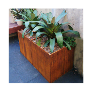 <span class=keywords><strong>Pot</strong></span> de plantes personnalisé <span class=keywords><strong>en</strong></span> métal pour l'extérieur, <span class=keywords><strong>Pot</strong></span> de fleurs de jardin <span class=keywords><strong>en</strong></span> acier tempéré - Product Image 3