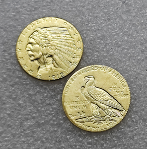 Pièces de monnaie commémoratives de 5 dollars des États-Unis de 1907 à 1929, « Indian Head - Quarter Eagle », cadeaux, décoration de la maison - Product Image 5