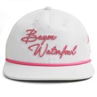 Casquette Snapback HS24 légère à séchage rapide avec visière plate, détail corde tressée et broderie logo personnalisée pour usage quotidien décontracté