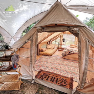 Shinemaster gia đình lớn Đảng giá rẻ ngoài trời đôi đúc sẵn nhà <span class=keywords><strong>Inflatable</strong></span> cắm trại bãi biển bóng có thể gập lại Lều cho 6 - Product Image 4