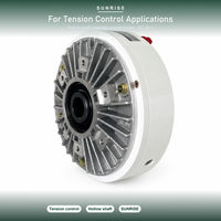 Rem Serbuk Magnetik PBO Poros Berongga Berpendingin Udara Sirip Radial DC 24V Desain Kompak Kontrol Tegangan