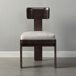 OE HOME Ensemble de 2 chaises de salle à manger rembourrées en velours de style mi-siècle, meubles de salle à manger durables et écologiques, pieds en bois brun foncé - Product Image 3