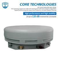 Antenne GNSS anti-brouillage JT SJAJ-8-B1-3 avec triple brouilleur 95 dB et double brouilleur 95 dB, support de base 3 bandes
