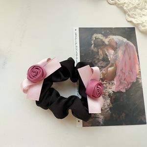 Handmade series hair ties, exquisite and luxurious handmade rose sun sweet girly <b>pink</b> hair accessories hair clips - Product Image 2
