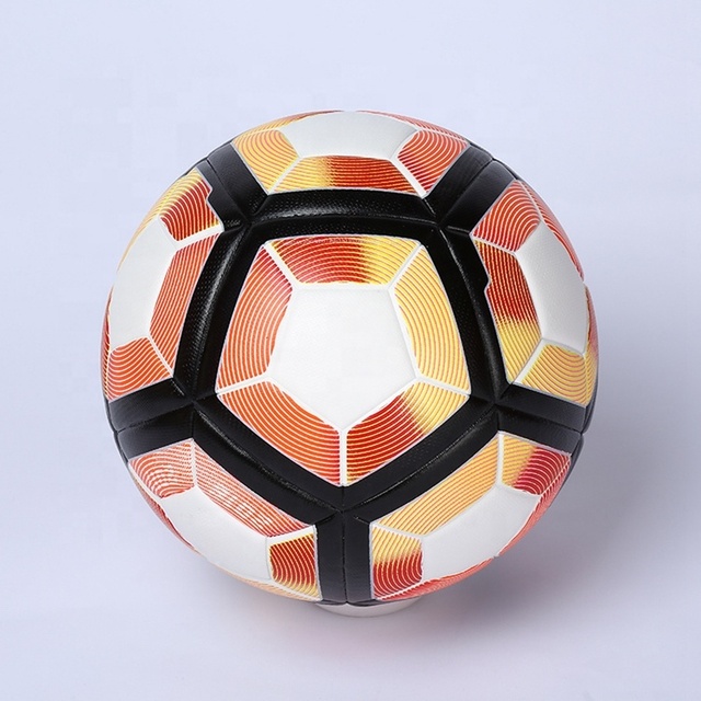 Professional Quality Custom Designed Official Size Thermal Bonded PU Soccer Ball Best Weight Football for Soccer Players
