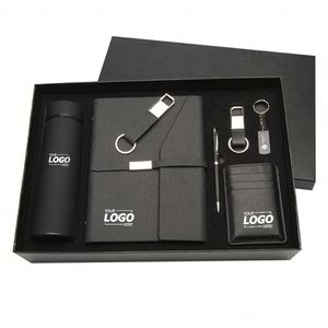 Ensemble cadeau personnalisé de 7 pièces : gobelet isotherme, carnet et clé USB - Parfait pour les événements d'entreprise et les cadeaux promotionnels - Product Image 1