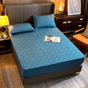 Protège-<span class=keywords><strong>matelas</strong></span> matelassé de luxe King Size, doux, antidérapant, couverture complète, literie confortable - Product Image 2