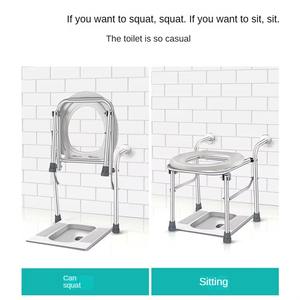 High Standard Commode <b>Toilet</b> Wheelchair Commode <b>Bath</b> Chair for Elderly and Disabled - Product Image 2