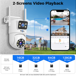 2024 xu hướng mới ống kính kép 16 kênh NVR Kit ngoài trời khảo sát IP không dây Wifi PTZ Home an ninh Hệ thống camera CCTV - Product Image 6