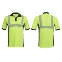 Camiseta Polo de Trabajo de Alta Visibilidad con Logotipo Personalizado, Polo de Seguridad de Poliéster de Secado Rápido con Tiras Reflectantes para Uniformes de Trabajadores de la Construcción y Carreteras