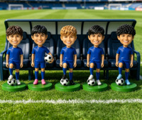 Personalisierte Fußballspieler-Wackelkopffigur, Individuelle Kinder-Fußballspieler-Bobblehead als Team-Souvenir