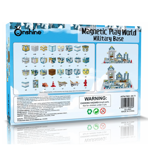 Bloques de Construcción Magnéticos 3D al por Mayor, 106 Piezas, Juguetes Educativos de Plástico a Bajo Precio, Empaquetados en Sets para Niños, para <span class=keywords><strong>Base</strong></span> Militar - Product Image 2