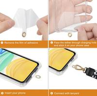 Pengiriman Pabrik Tali Pengikat Leher Tali Gantungan Telepon Universal dengan Patch untuk Tempat Telepon Dompet Pemegang Lencana ID