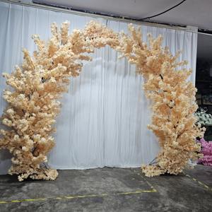 <span class=keywords><strong>Mini</strong></span> arbre de <span class=keywords><strong>cerisier</strong></span> <span class=keywords><strong>japonais</strong></span> rose, décoration de mariage en plein air, avec des fournitures de table artificielles en plastique, soie et bois - Product Image 3