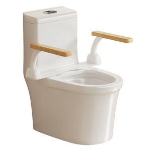 Barre d'appui pour siège de toilette de style japonais en bois massif, capacité de charge de 150 kg, aide à la sécurité dans la salle de bain pour les personnes âgées - Product Image 5
