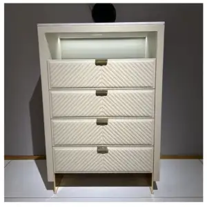 Italian Luxury 4 Bucket Cabinet Natural Marble Bedroom Storage With Bed Tail Drawer Floor Cabinet