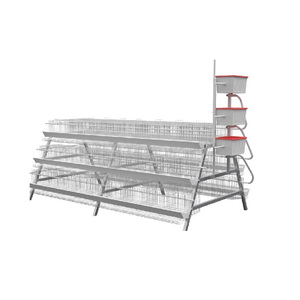 Système d'équipement d'élevage avicole automatique pour cages à poulets de type 3/4 niveaux, capacité de 96 à 160 poulets, pour usage en ferme avicole - Product Image 1