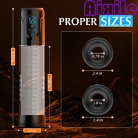 Pompe à pénis électrique LED, jouets sexuels pour adultes, agrandisseur de pénis pour hommes, extenseur d'érection à air avec 5 niveaux de succion, masturbateur automatique pour hommes