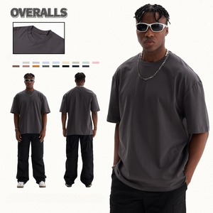 T-shirts unisexes en coton respirant à manches courtes <span class=keywords><strong>et</strong></span> col rond, de qualité supérieure, 240 g/m², coupe ample, classique, uni - Product Image 2