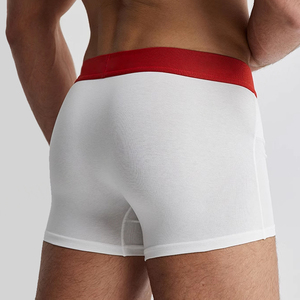 Venta al por mayor de calzoncillos bóxer de pierna corta, cintura elástica sólida, transpirable, logotipo personalizado, ropa interior de marca de lujo de algodón, bañadores para hombres - Product Image 2