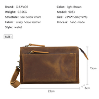 Dompet wanita merek kulit kuda gila kustom kustom tempat kartu dompet desainer pria Rfid