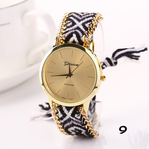 <span class=keywords><strong>Montre</strong></span> <span class=keywords><strong>bracelet</strong></span> pour femme de style ethnique, <span class=keywords><strong>montre</strong></span> à chaîne en laine tissée à la main, <span class=keywords><strong>montre</strong></span> de Genève - Product Image 5