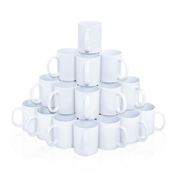 Tasse à café 11 oz unie avec sublimation de logo personnalisé tasse en céramique 11 oz avec poignée en forme de cœur blanc