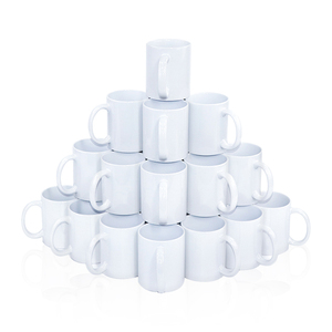 Tasse à <span class=keywords><strong>café</strong></span> 11 oz unie avec sublimation de logo personnalisé tasse en céramique 11 oz avec poignée en forme de cœur blanc - Product Image 2