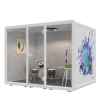 Microphone insonorisé musical cabine d'enregistrement cabine vocale de batterie avec système d'air frais
