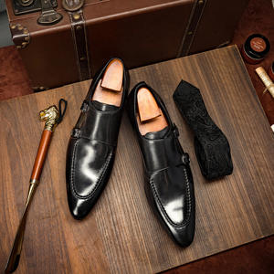 Nouvelles chaussures en cuir pour hommes à bout pointu et à bouton latéral de haute qualité, au style tendance, adaptées à la fois au style professionnel et décontracté - Product Image 2