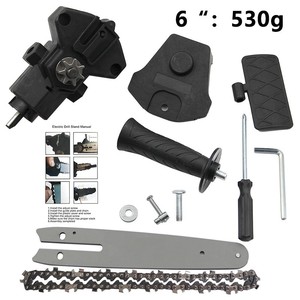 <b>Mini</b> Chainsaw 4 In 6 in Electric <b>Drill</b> Adapter For Logging And Garden Use Carbon Steel - Product Image 6