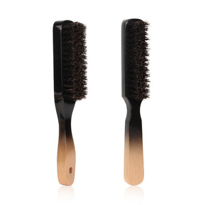 Brocha de afeitar para peluquería, peine para bigote para hombres, peines de peluquero desenredantes, cepillo profesional para barba con mango de madera de cerdas suaves - Product Image 1