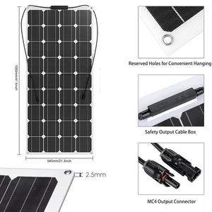 Paneles Solares Flexibles de 500w 400w 100w ETFE CIGS de Película Delgada, Panel Mono de 150w 180w - Product Image 3