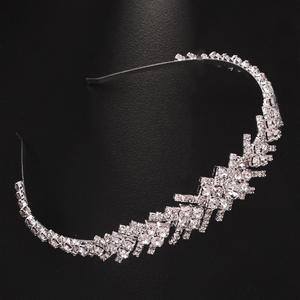 Elegante Fascia per Capelli da <span class=keywords><strong>Sposa</strong></span> in Stile Coreano <span class=keywords><strong>con</strong></span> Foglie di Strass, Semplice e alla Moda, Corona di Cristallo per Banchetti, Tiara Nuziale - Product Image 4