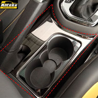 Accessoires d'intérieur en fibre de carbone en acier inoxydable pour Volkswagen Jetta VS5 2019 Cadre décoratif pour panneau de tasse à eau