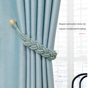 Magnetic <strong>Curtain</strong> <strong>Grey</strong> Holdbacks Simple Tied Rope <strong>Curtain</strong> <strong>Tie</strong> <strong>Backs</strong> for Window <strong>Curtain</strong> Decoration - Product Image 4