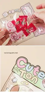 Grand sac <span class=keywords><strong>de</strong></span> conservation refermable en PET/CPP avec fermeture éclair, motif dessin animé mignon, pour aliments pour bébés, enfants et étudiants - Product Image 2