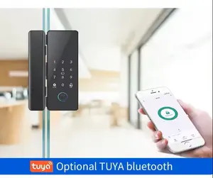 Fechadura inteligente sem chave para porta de escritório, teclado digital Tuya Ble, fechadura eletrônica com impressão digital para porta de vidro