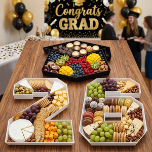 Plastic Food Student Class of Grade 2026 Graduation Cap Shaped <b>Cookie</b> Candy Chocolate Container Serving Tray <b>Box</b> - Product Image 1